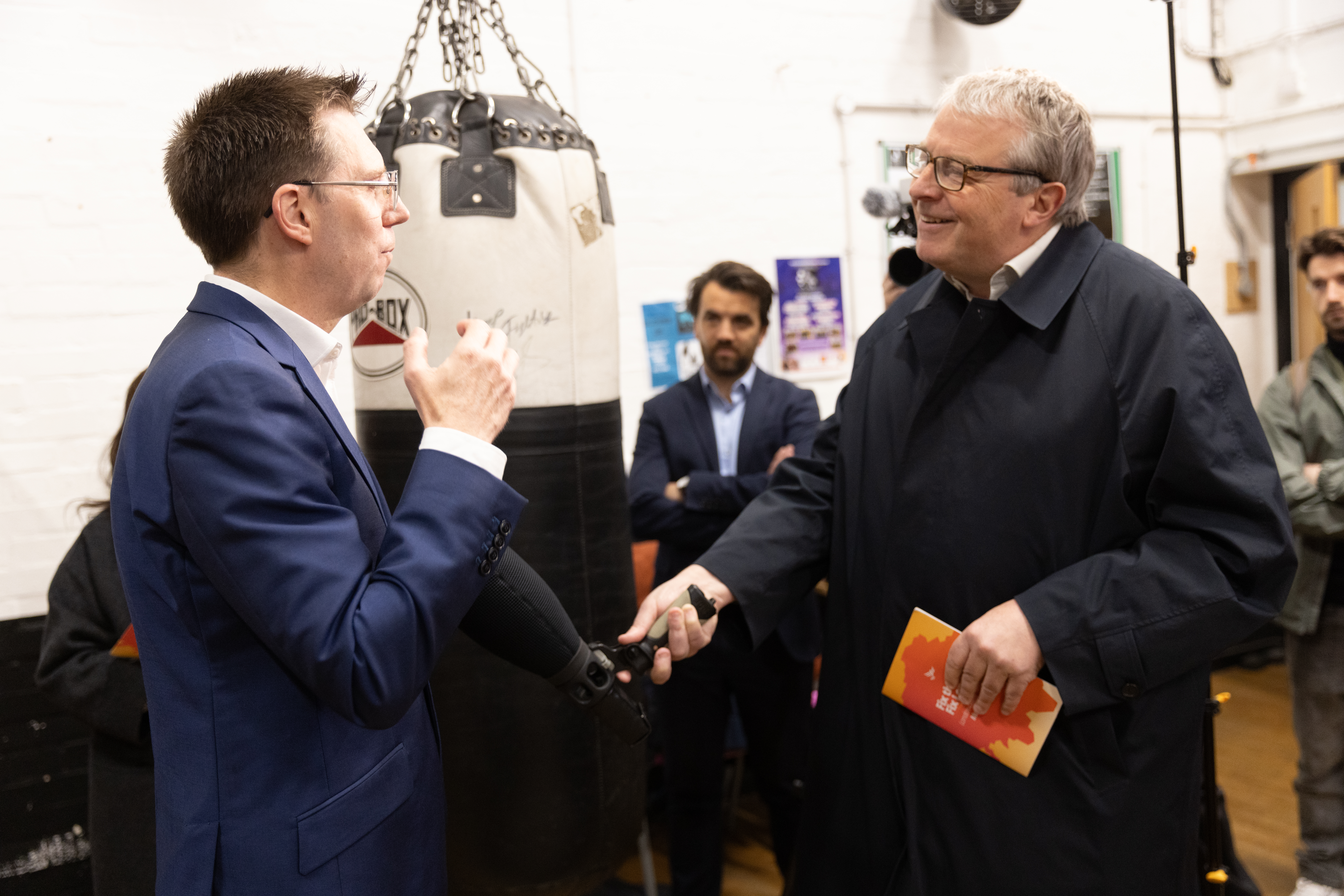 Rob Blackie being interviewed by Tim Donovan, BBC London